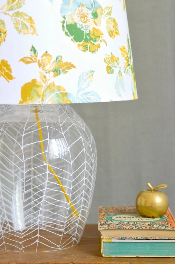 Paint Pen Herringbone Lamp