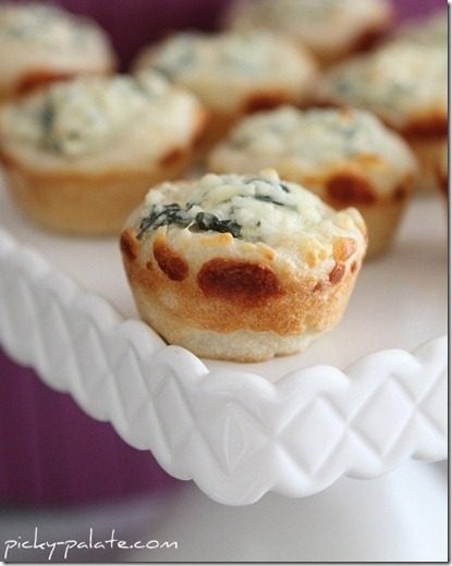 Picky Palate Baked Spinach Dip Mini Bread Bowls