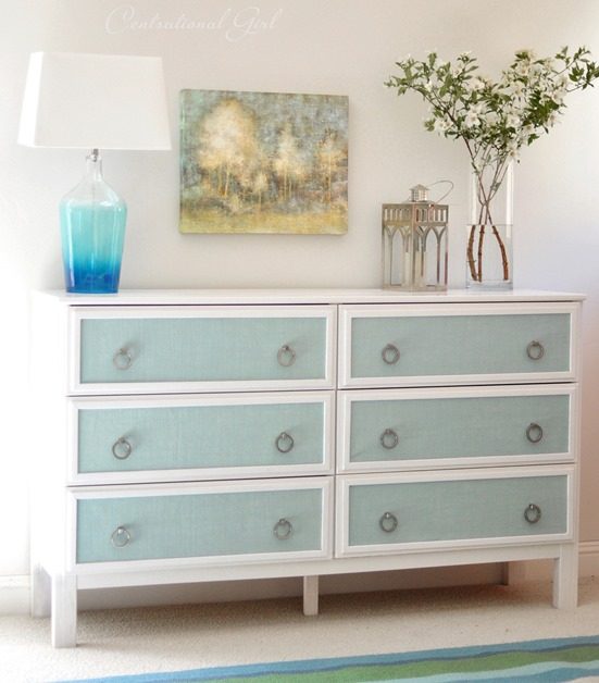 ikea tarva dresser method 6-drawer blue burlap panels