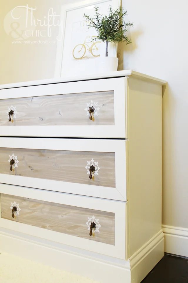 ikea tarva 3-drawer chest method moulding pulls stencil