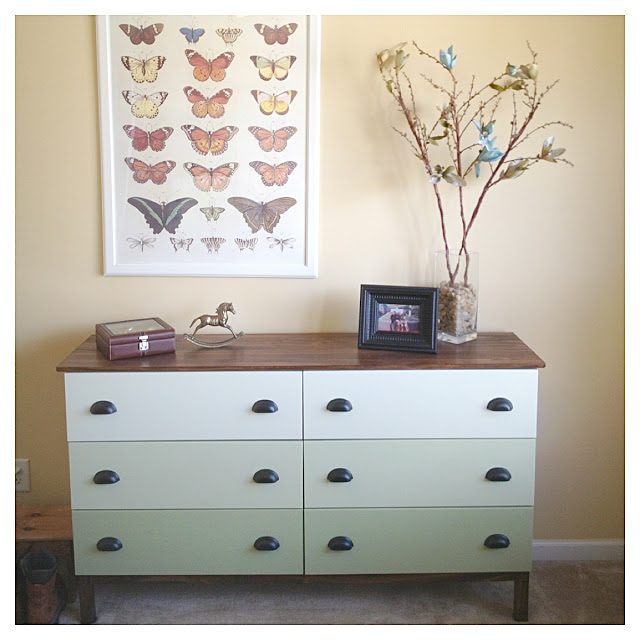 tarva 6-drawer chest method ombre green drawers