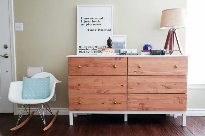 ikea tarva dresser method 6-drawer paint stain combo