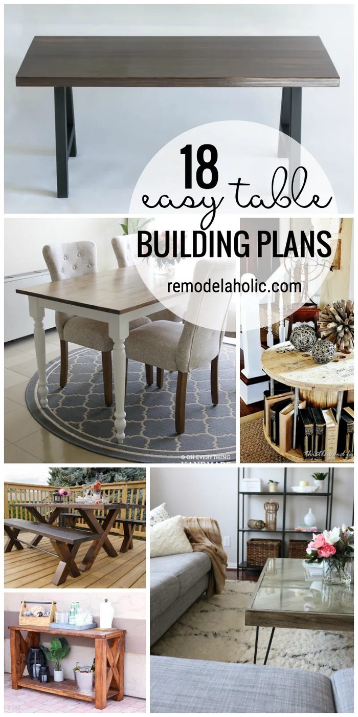 Looking for the well fitted table? From end tables to dining tables build your own with one of these straightforward table building plans featured on Bekob.com