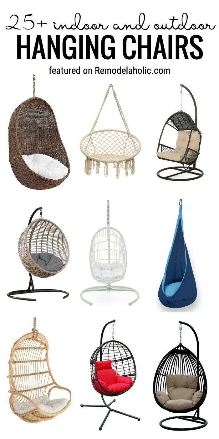Have A Fun And Cozy Place To Relax Inside Or Out With One Of These 25+ Indoor And Outdoor Hanging Chairs Featured On Bekob.com #rattanchairs #papasanchairs #swingingchairs