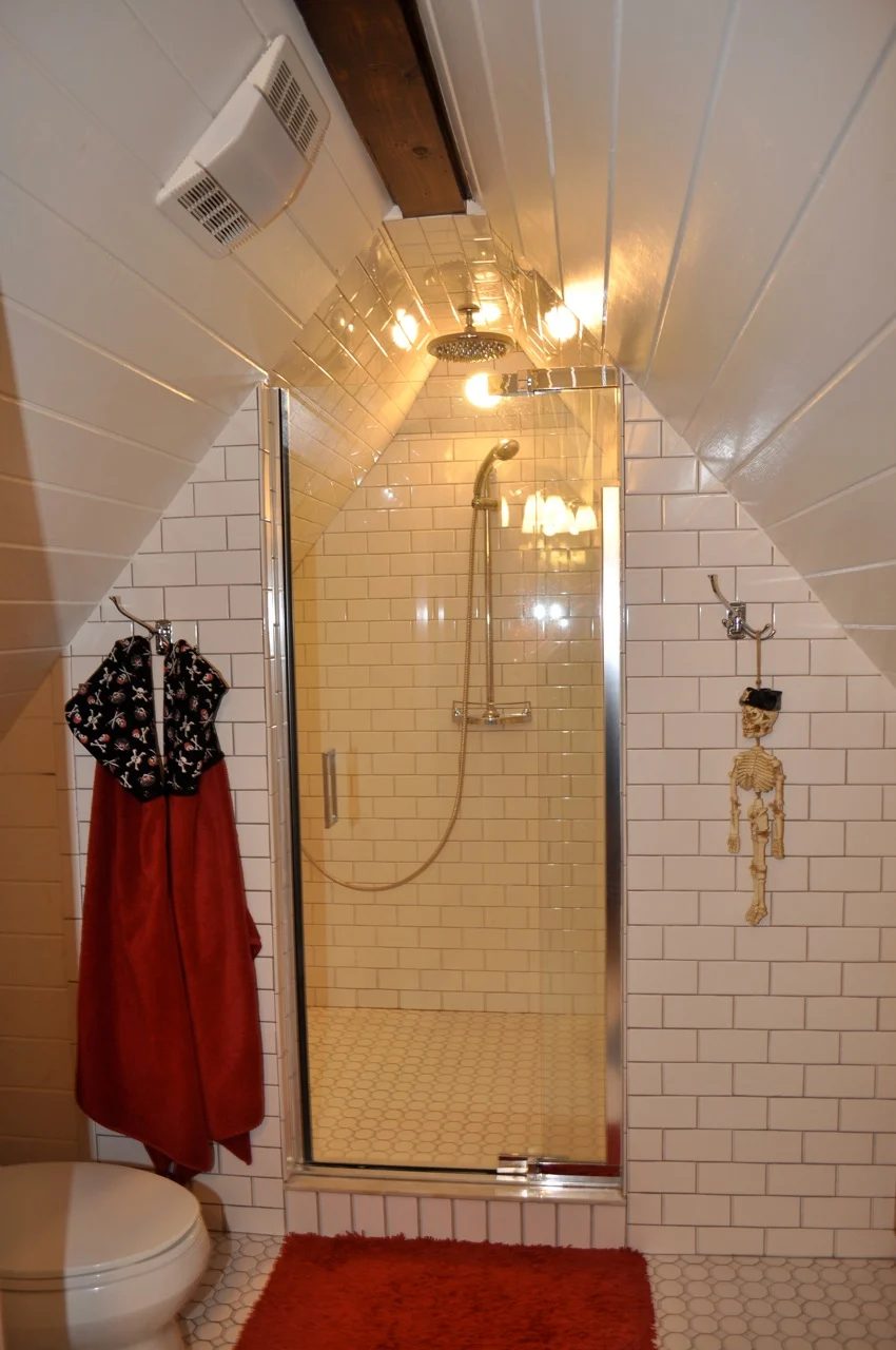 Subway Tiled Bathroom and Boy's Bedroom