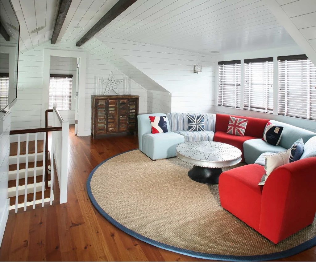 Red White and Blue Living Room