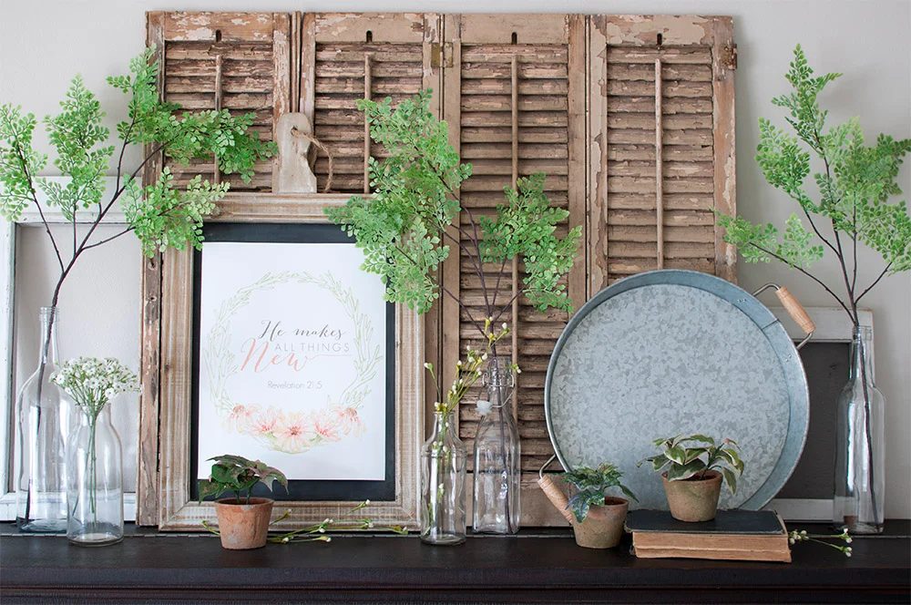 Spring Mantel