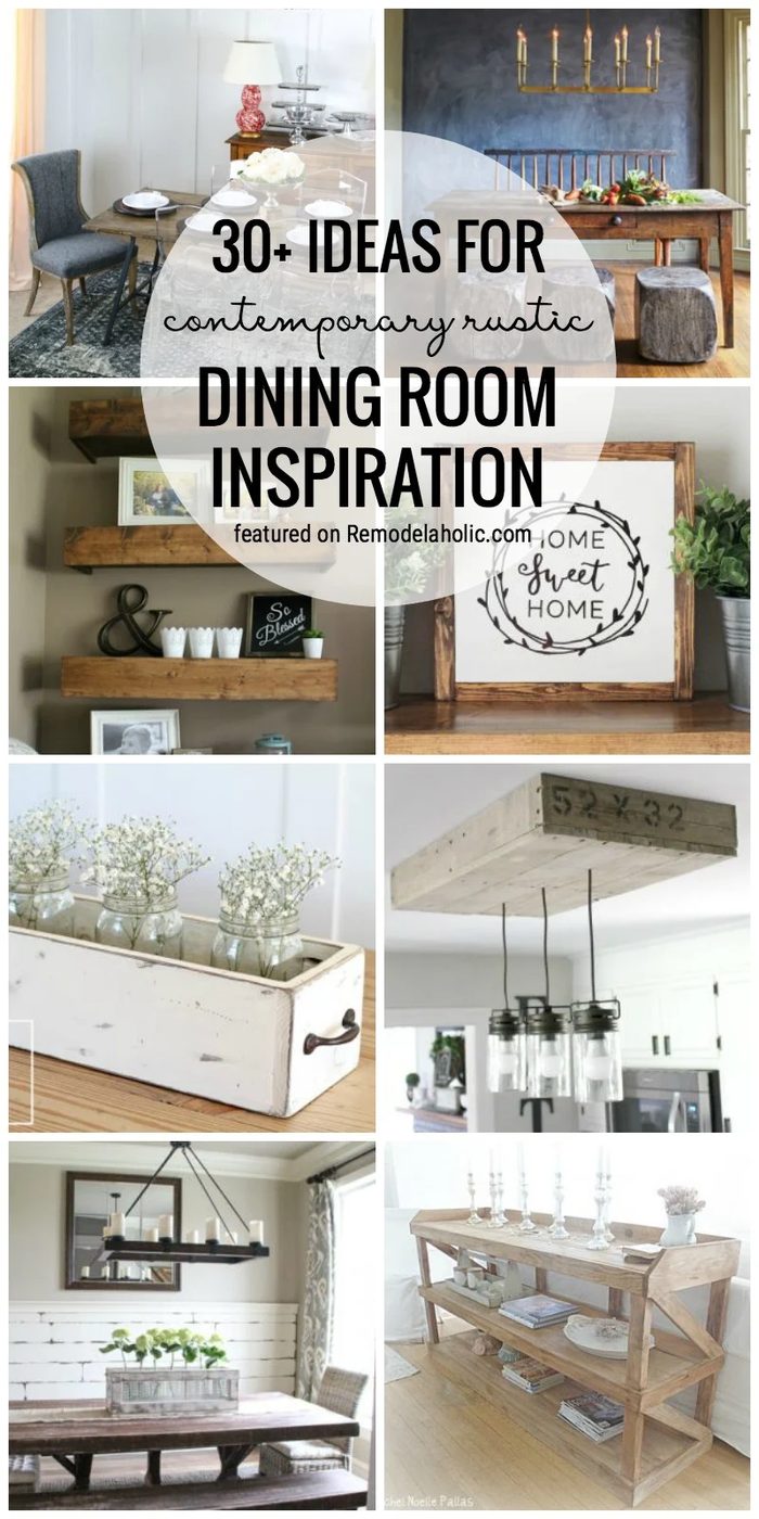 Get the well fitted blend of contemporary and rustic with these 30+ options For Contemporary Rustic Dining Room Inspiration featured on Bekob.com