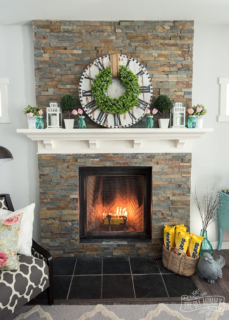 Fresh Floral Spring Mantel Decor option 5