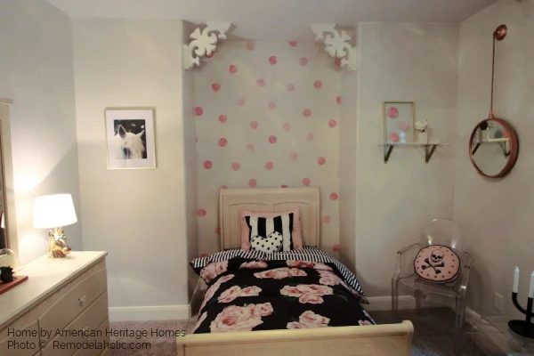 direct Wall Painting options For Kids Bedroom, Pink Watercolor Hand Painted Polka Dot Accent Wall, Bekob SGPH17 H24