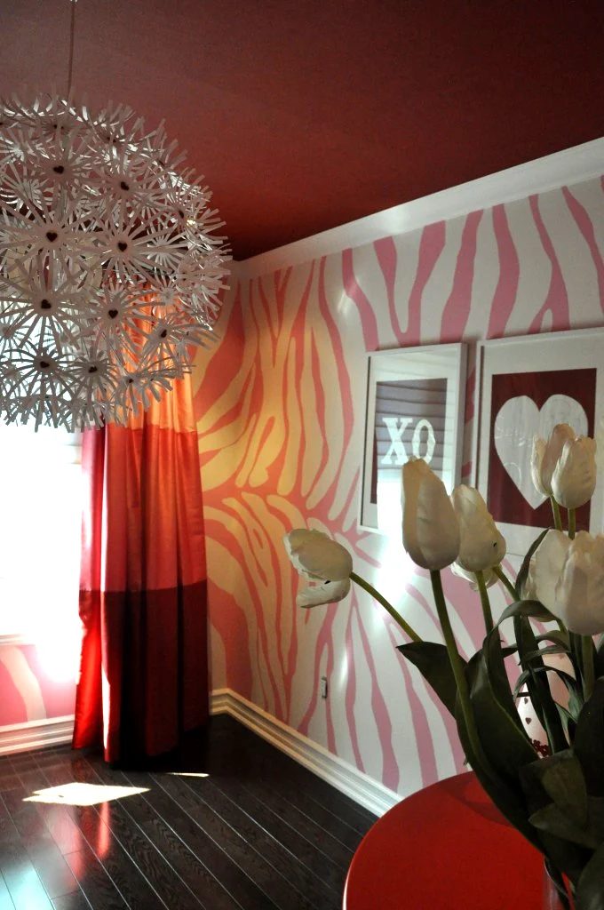 animal print large scale painted wall option