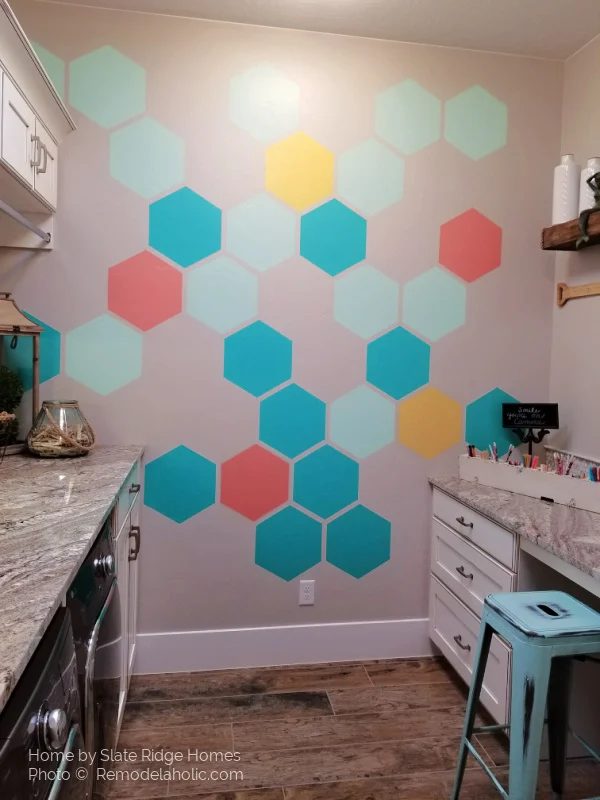 direct Wall Painting options For Kids Craft Room, Multicolor Hexagon Mural, Bekob SGPH18 H20