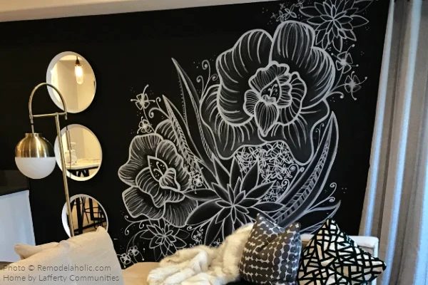 Black And White Floral Wall Mural Creative Wall Painting options For Living Room Bekob SLPH 18 H08