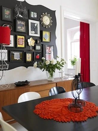 framed gallery in paint block