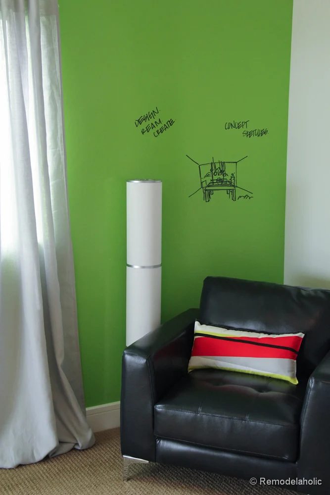 wall painting options, creative green dry erase wall for teen bedroom