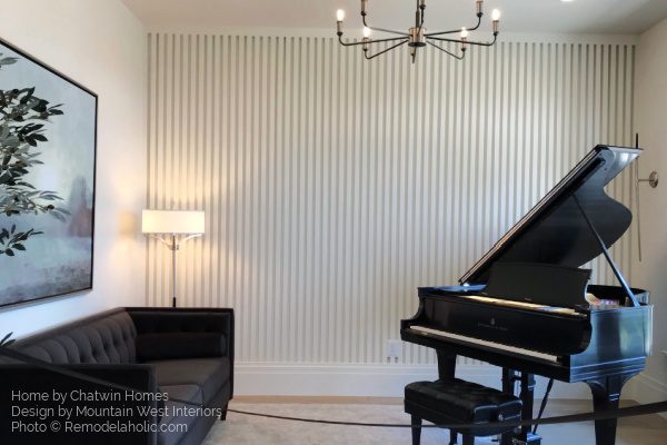 direct Creative Wall Painting options, Two Tone Striped 3d Accent Wall, Bekob UVPH21 H25
