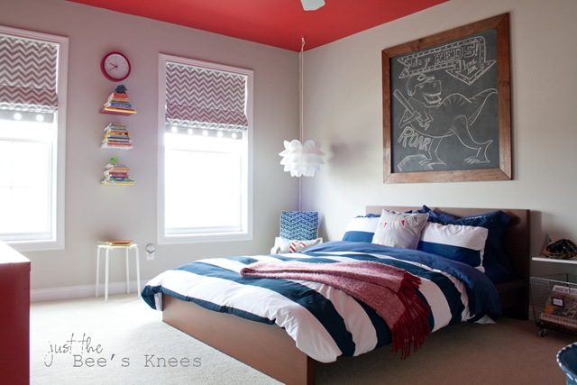 Boys Bedroom Wall Painting option Neutral Walls With Red Painted Ceiling Sarah Langtry Featured On Bekob