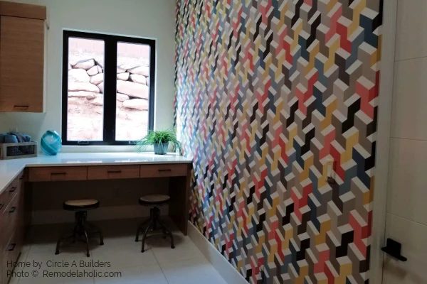 Creative Painting options For Walls, Multicolor Geometric Painted Wallpaper Mural, Bekob SGPH18 H27
