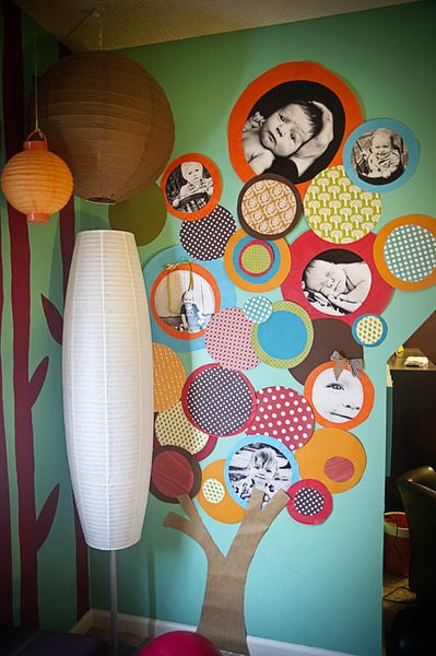 cardstock and paper circle tree, Ginny Phillips on Design Dazzle