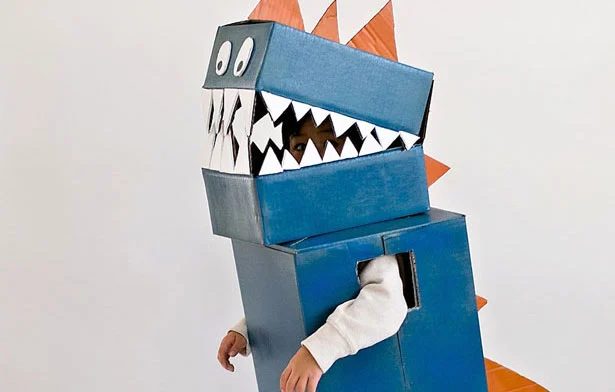 Handmade Cardboard Dinosaur Costume