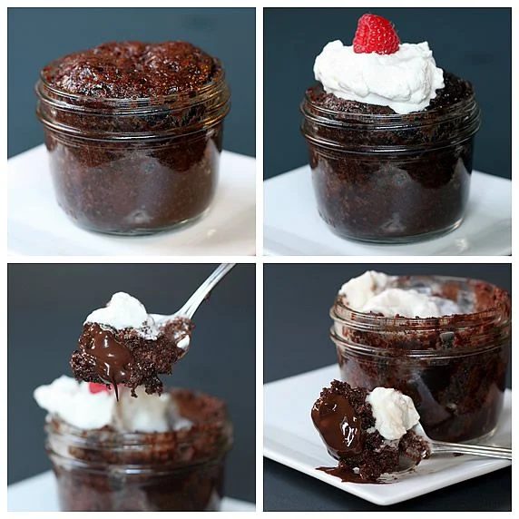 molten lava microwave brownie mug cakes