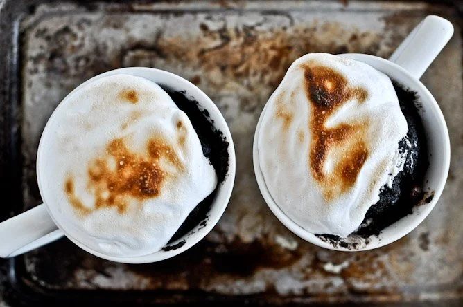 Microwave 5 Minute Chocolate Fudge S’mores Mug Cake