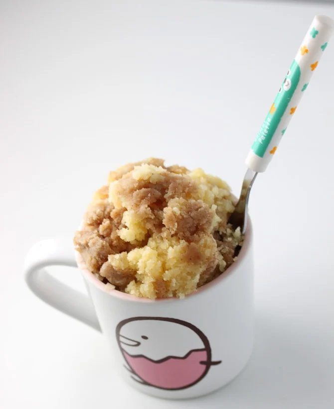 microwave coffee cake - mug cake