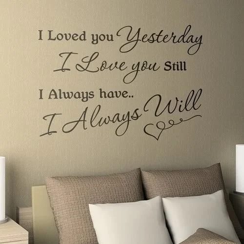 word-decals-above-bed-pinterest
