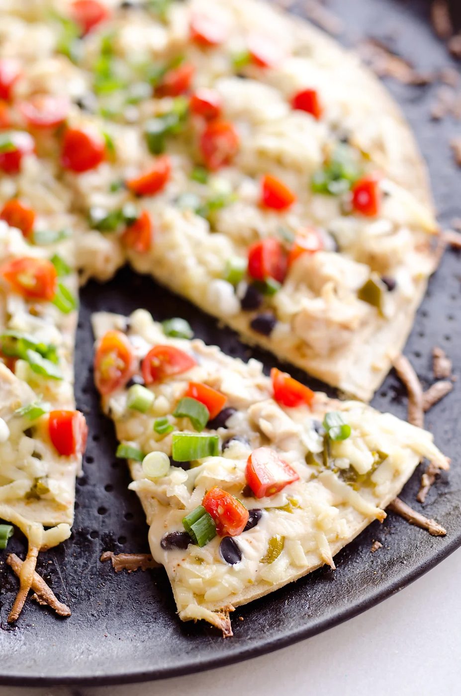 light spicy southwest chicken pizza