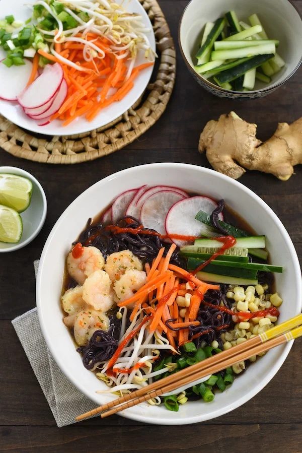 quick fix fancy shrimp ramen