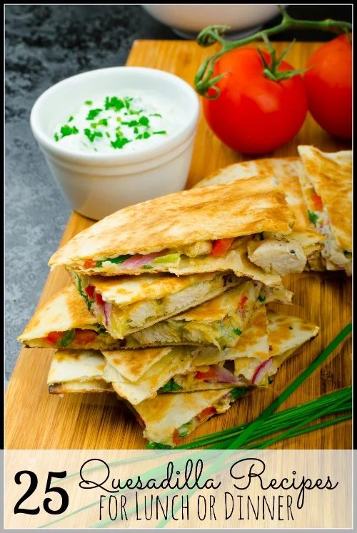 Quesadillas are so straightforward to make and your whole family will love eating them for lunch or dinner. Here are delicious 25 quesadilla recipes to try! 25 Quesadilla Recipes f