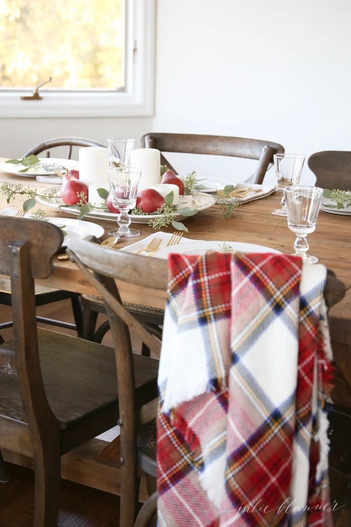 Last Minute Plaid Thanksgiving Table Julie Blanner