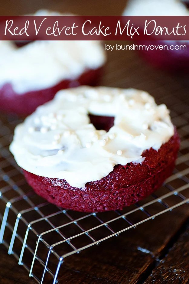 Red Velvet Cake Mix Donuts