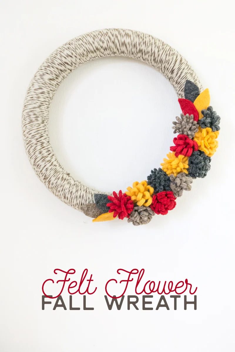 Fall Felt Flower Wreath Crafts Unleashed