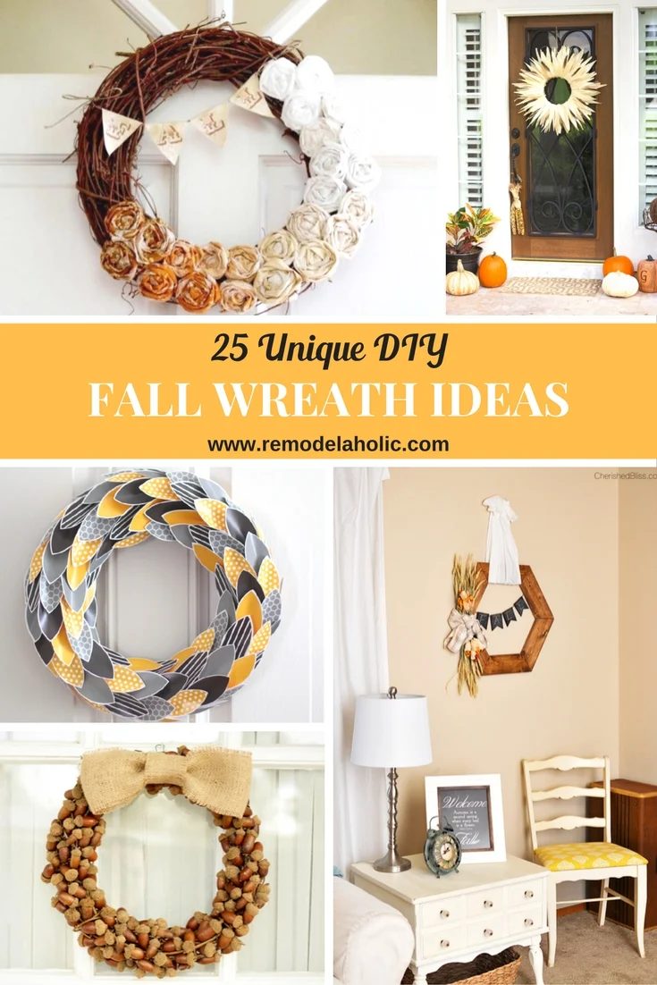 Dress up your door for fall with one of these Unique Handmade Fall Wreaths featured on Bekob.com
