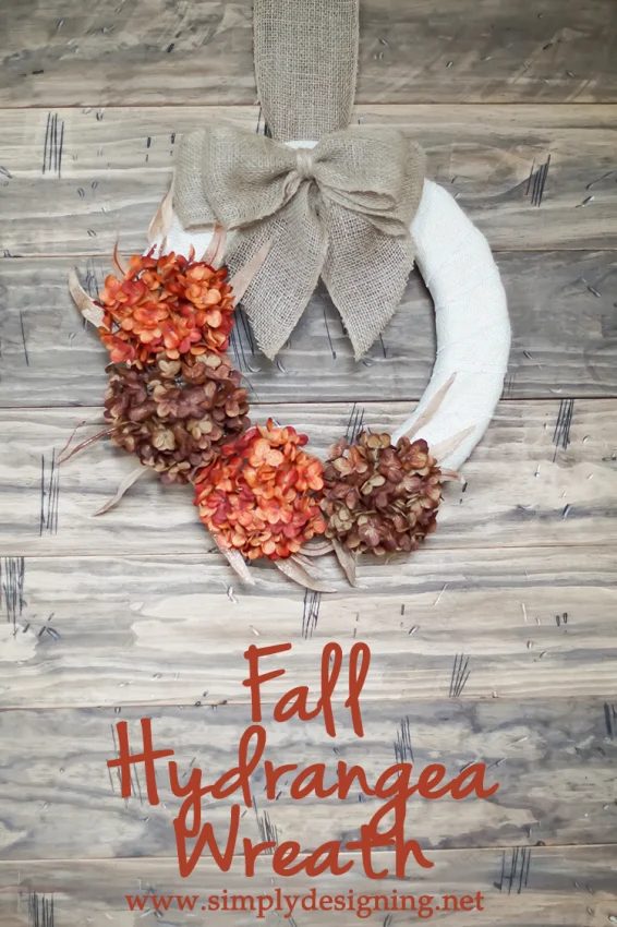 Fall Hydrangea Wreath Vertical simplydesigning.com
