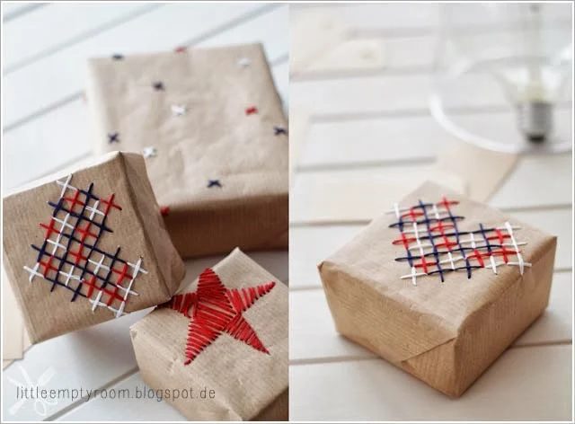 embroidered craft paper