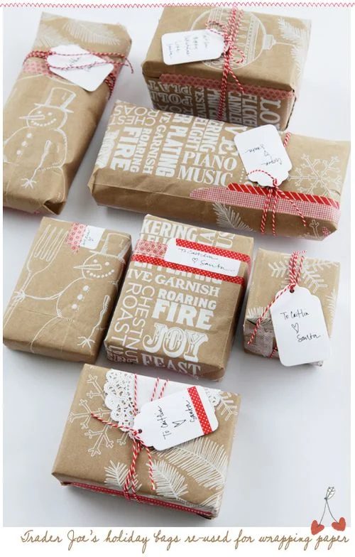 grocery bag gift wrap