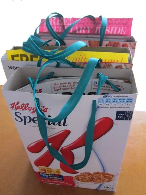 cereal box gift bags