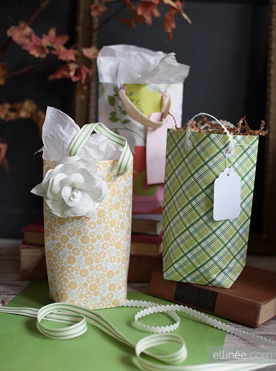 scrapbook paper gift bags