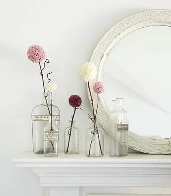 Country living Yarn pom-pom flowers
