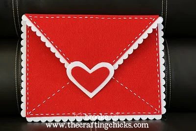 The crafting chicks felt valentine's envelope