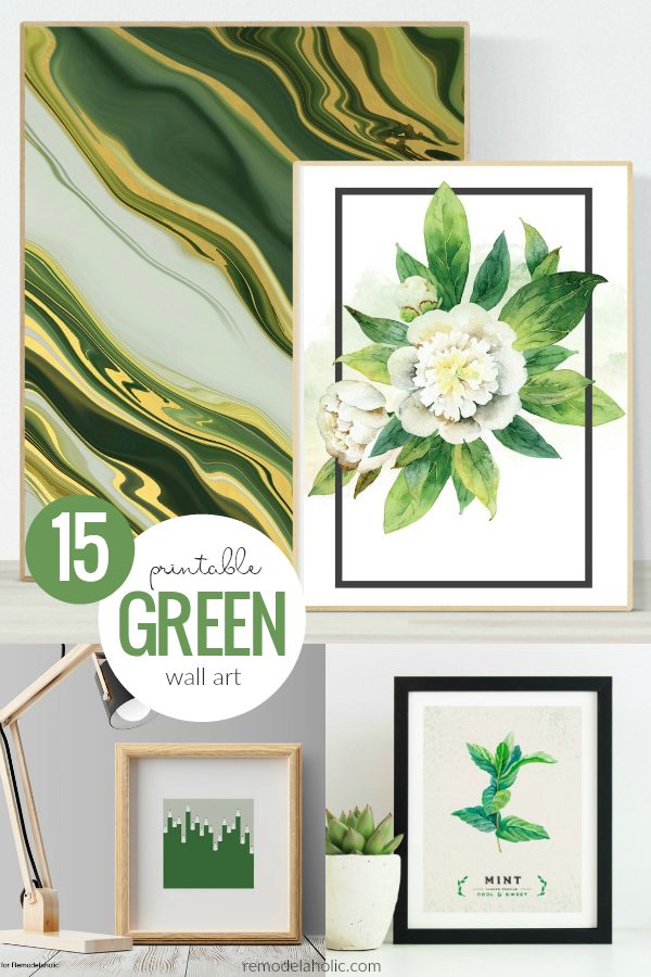 15 Printable Green Wall Art options For Your Home, Living Room Wall Art, Kitchen Wall Art, St. Patrick's Day Printable Decor #Bekob