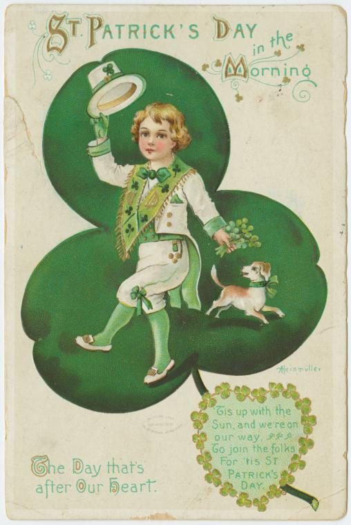 Vintage St. Patrick's printable images from Streets of Salem via Bekob - Hats off To St Patrick's Day - St Patrick's Day in the Morning, The Day that's after Our heart, 'Tis up wi