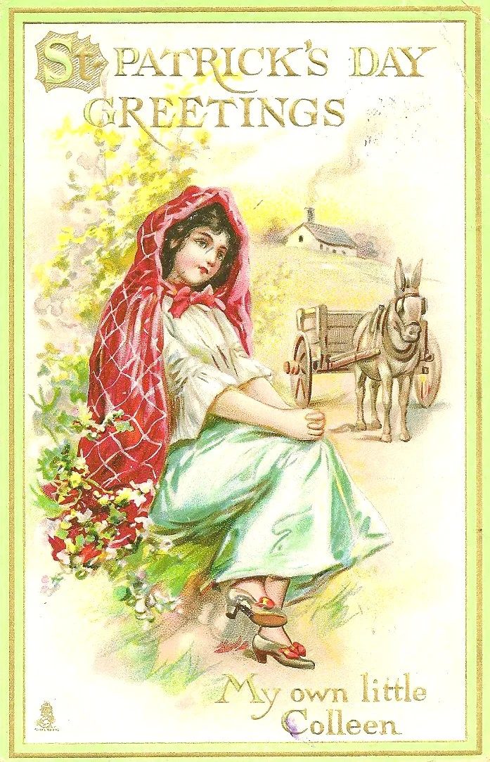 Vintage St. Patrick 21 from The Little Pink Studio via Bekob - St Patrick's Day Greetings, My own little colleen.