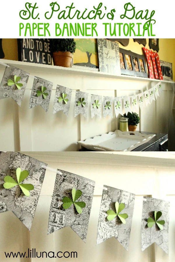 st patrick's day paper banner, Lil Luna