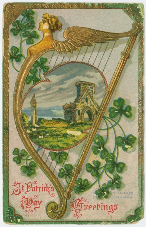 Vintage St. Patrick's Day printable decorations from Streets of Salem via Bekob - St Patrick's Day Harp