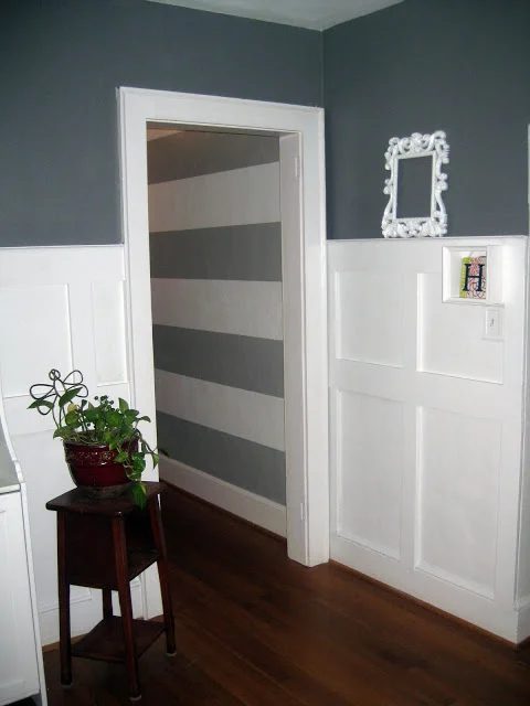stacked square wainscoting, LA LA Land on Bekob