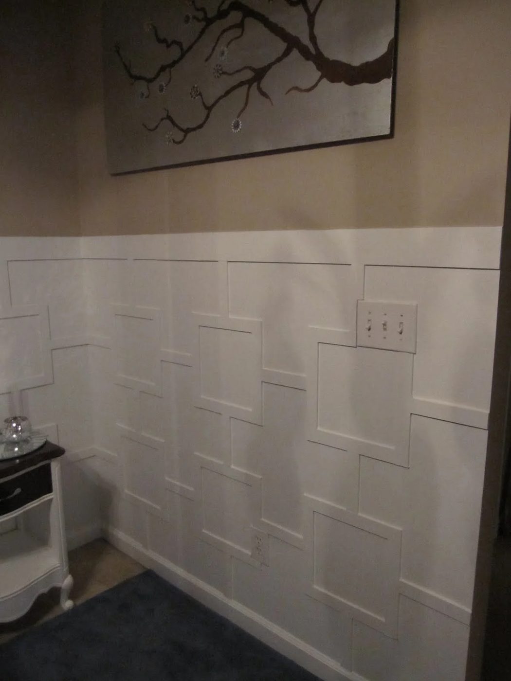 non-traditional square wainscoting, This Home of Ours on Bekob