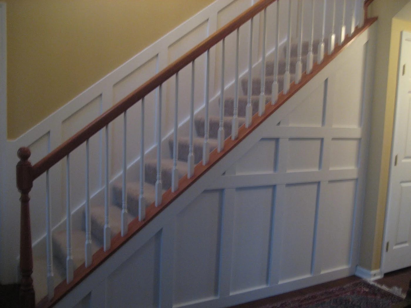 wainscoting on the stairs and stair wall, Impatiently Praying for Patience on Bekob